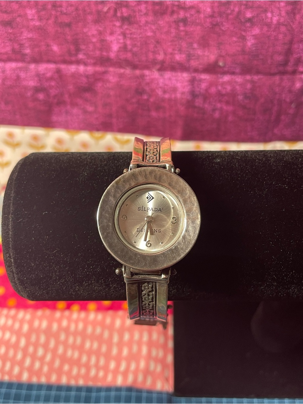 Silpada Silver-Tone Round Face Bracelet Watch